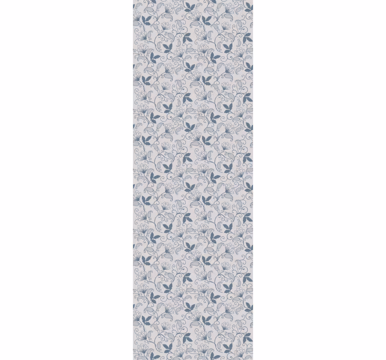 Dining room blind in floral blue hamptons pattern - TenStickers