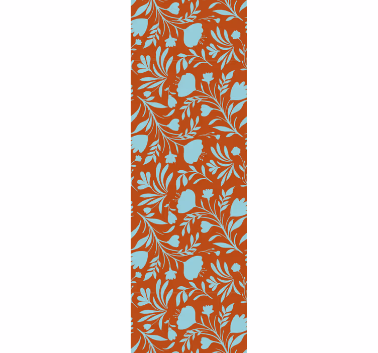 Dining room blind with original blue flowers design - TenStickers