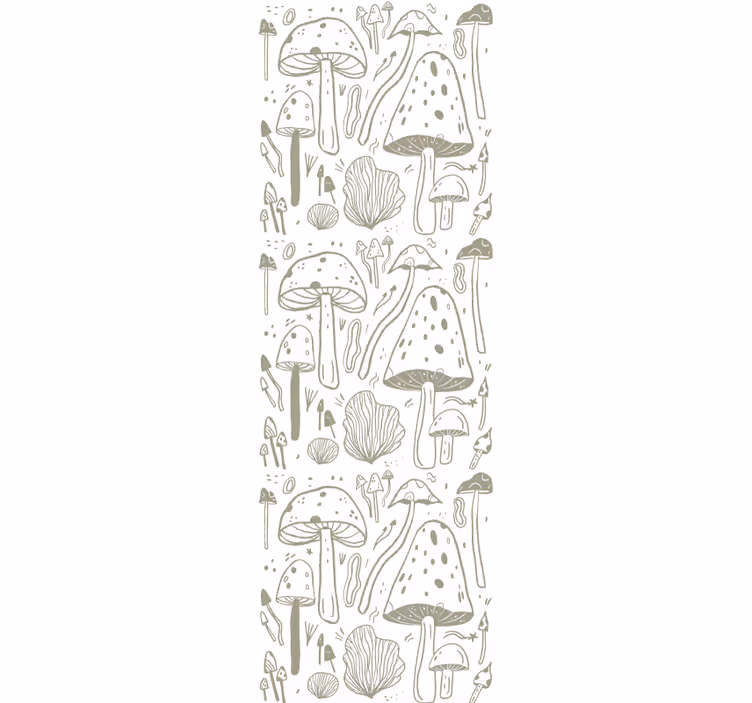 Dining room blind with beige mushroom pattern - TenStickers