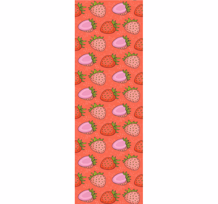 Dining room blind seamless red and pink strawberries - TenStickers