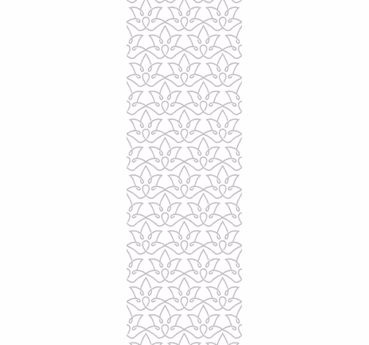 Dining room blind in modern floral gray pattern - TenStickers