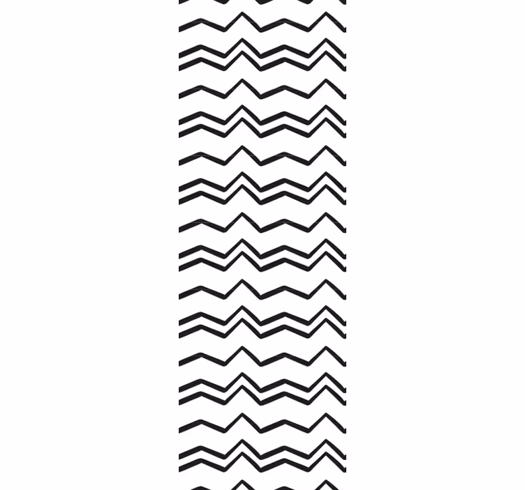 Dining room blind in black and white zig zag - TenStickers
