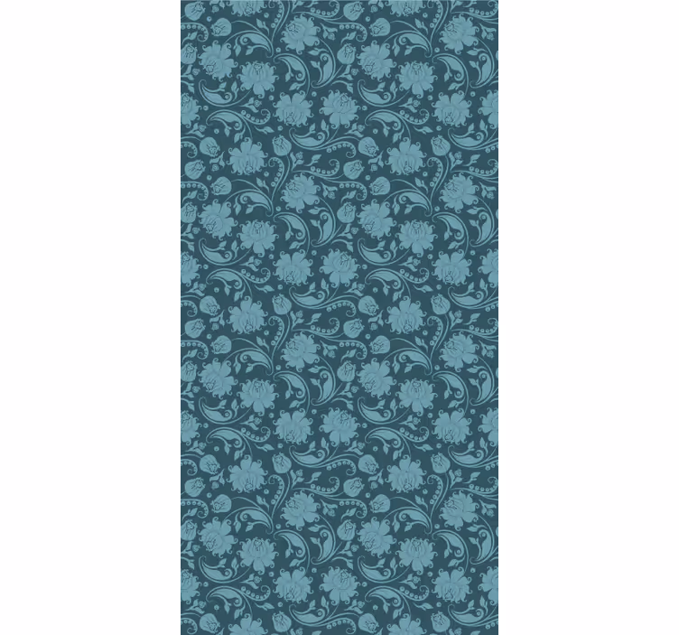 Dining room blind in secret garden blue - TenStickers