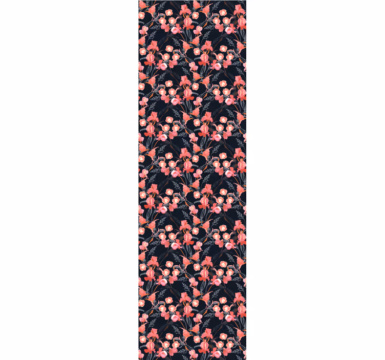 Dining room blind with delicate pink flower branches - TenStickers