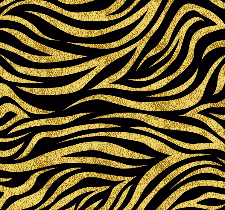 Dining room blind with golden zebra pattern - TenStickers
