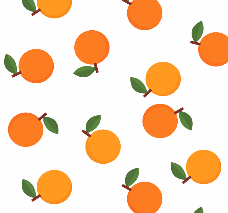 Dining room blind in elegant orange design - TenStickers