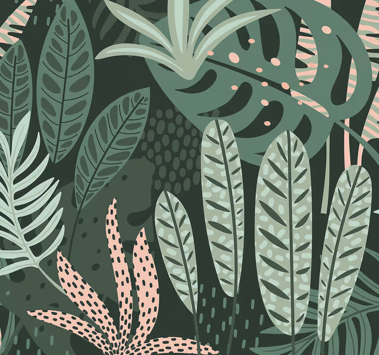 Dining room blind with lush palm trees design - TenStickers