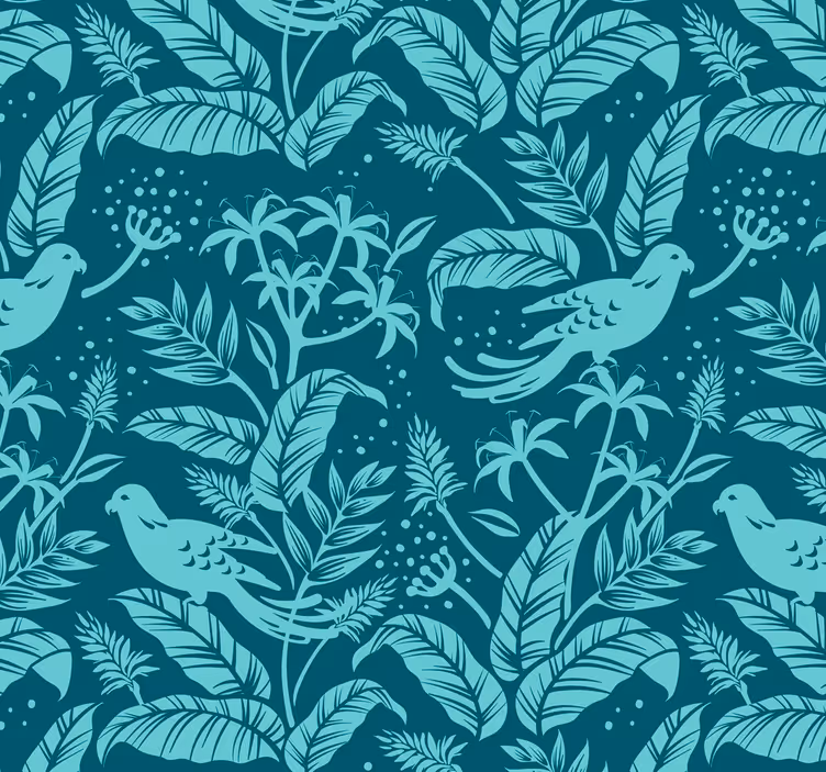 Turquoise flying birds dining room blind - TenStickers