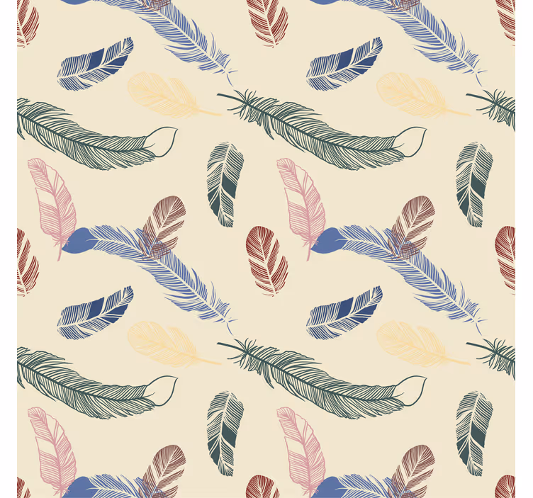 Blind children colorful feathers - TenStickers
