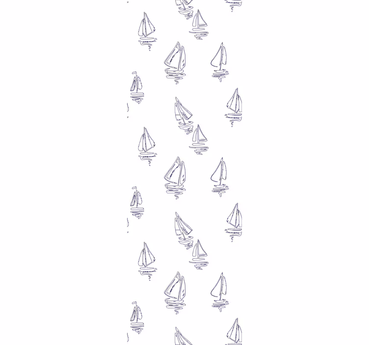 Blind children sketch sailboat pattern - TenStickers