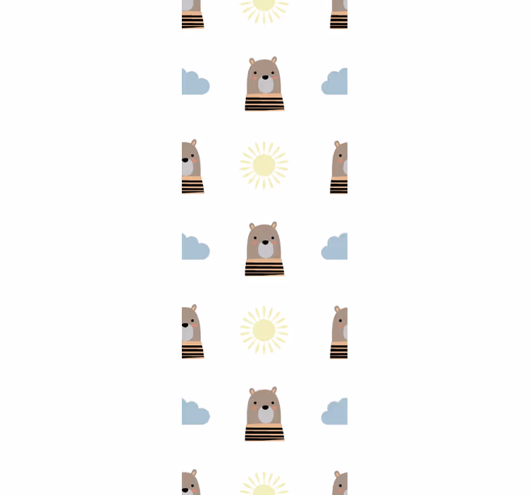Blind children customisable brown bear - TenStickers