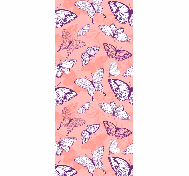 Blind children purple and pink butterfly pattern - TenStickers