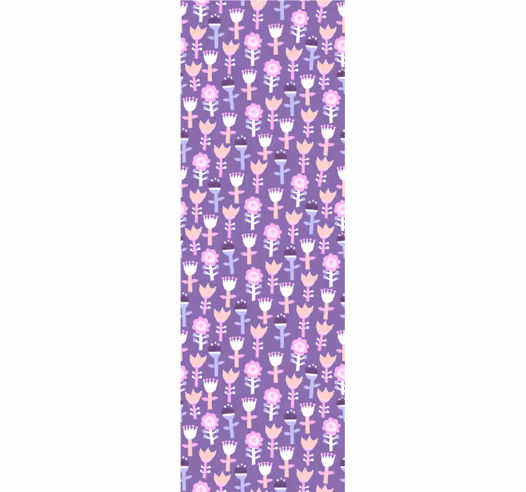 Blind children purple tones abstract flower pattern - TenStickers
