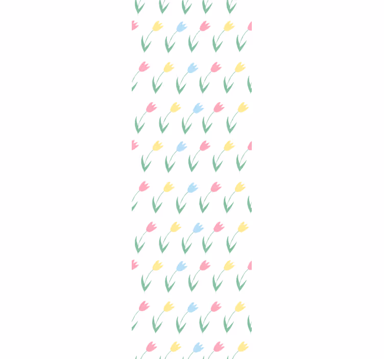 Blind children colourful tulip flower pattern - TenStickers