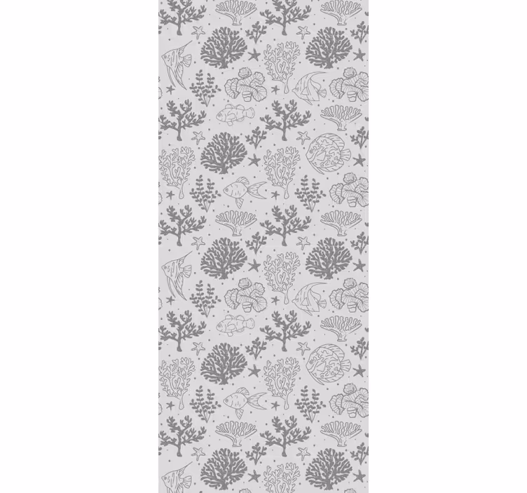 Blind children vintage style sea animals pattern - TenStickers