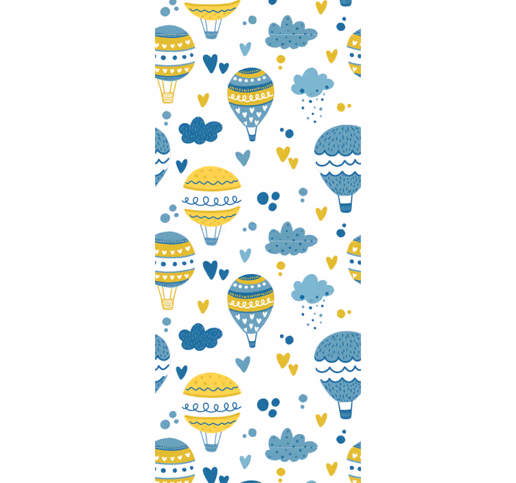Blind children colorful balloons and clouds - TenStickers
