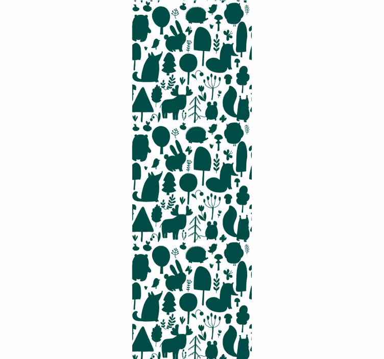 Blind children forest wild animal silhouette - TenStickers