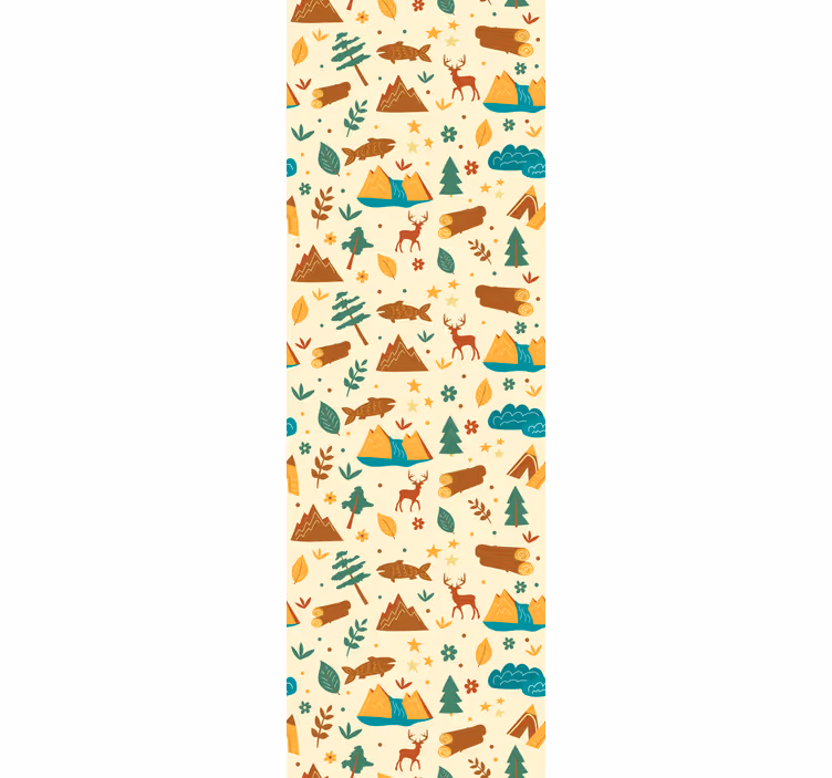 Blind children hand drawn camping adventures - TenStickers