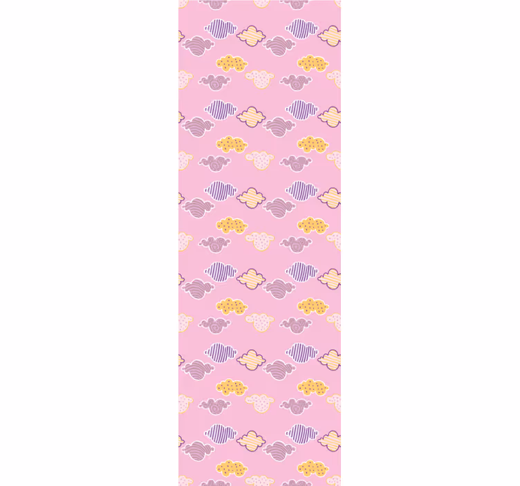 Blind children pink clouds design - TenStickers