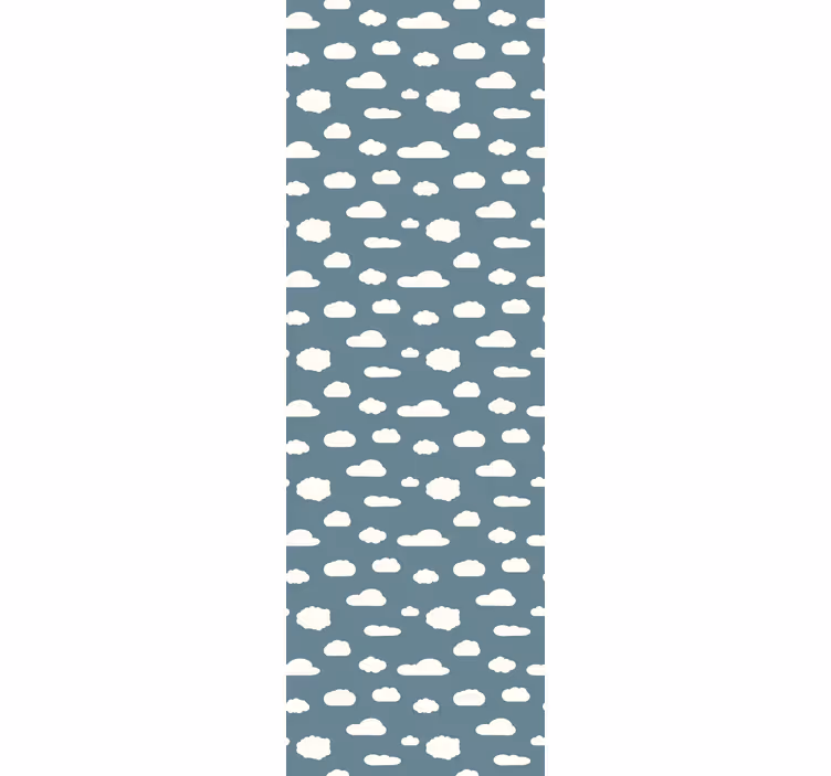 Blind children pattern in white on blue background - TenStickers