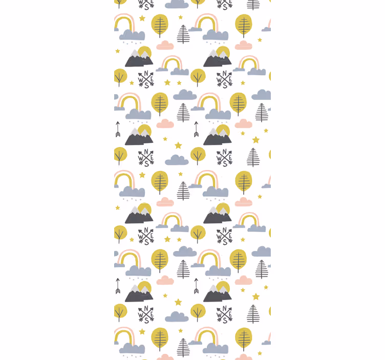 Blind children minimalistic trees rainbows - TenStickers