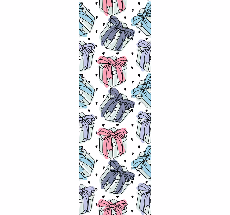 Blind children cute gift boxes with little hearts - TenStickers