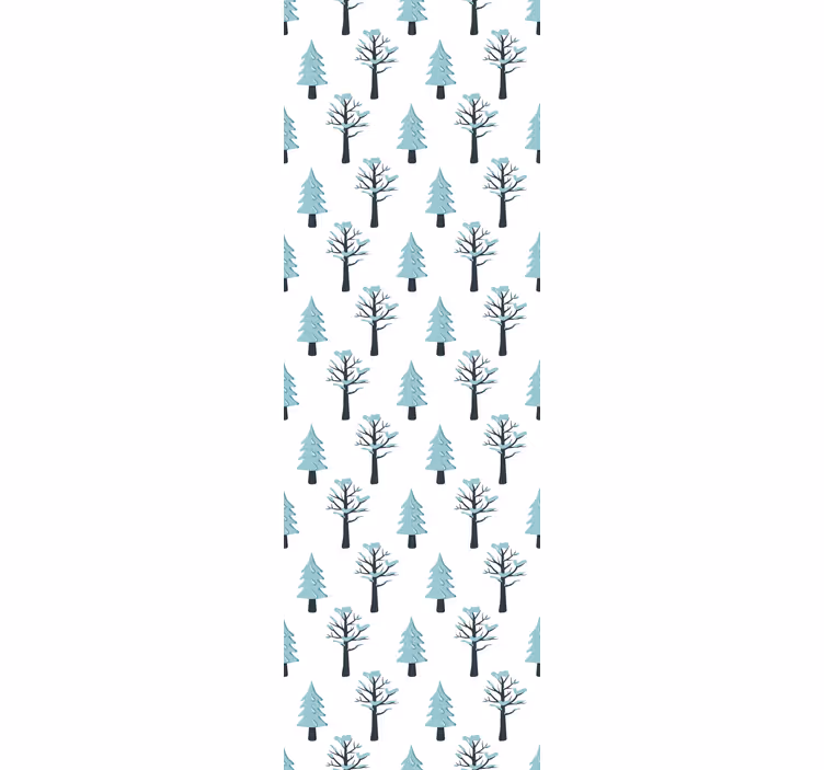 Blind children tree in the snow pattern - TenStickers