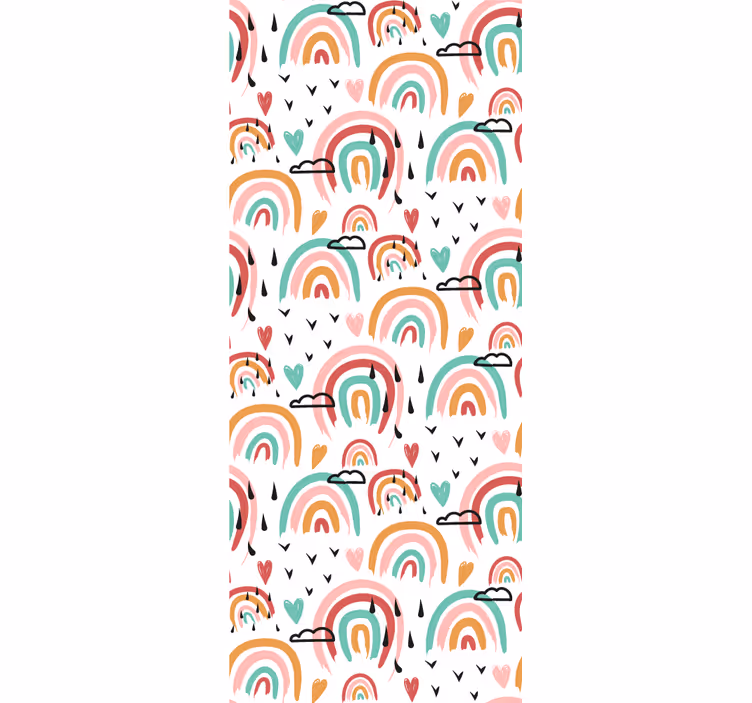 Blind children watercolor minimalistic rainbows pattern - TenStickers