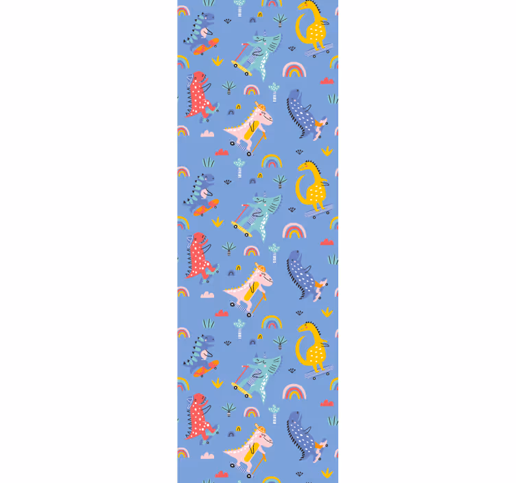 Blind children cute skater dinosaurs - TenStickers