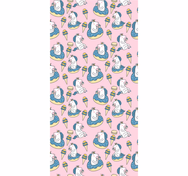 Blind children unicorns and ice cream cones pink - TenStickers