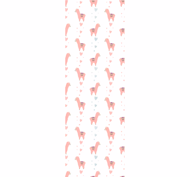 Blind children pink llama pattern - TenStickers