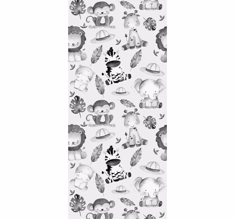 Blind children gray zoo animals - TenStickers
