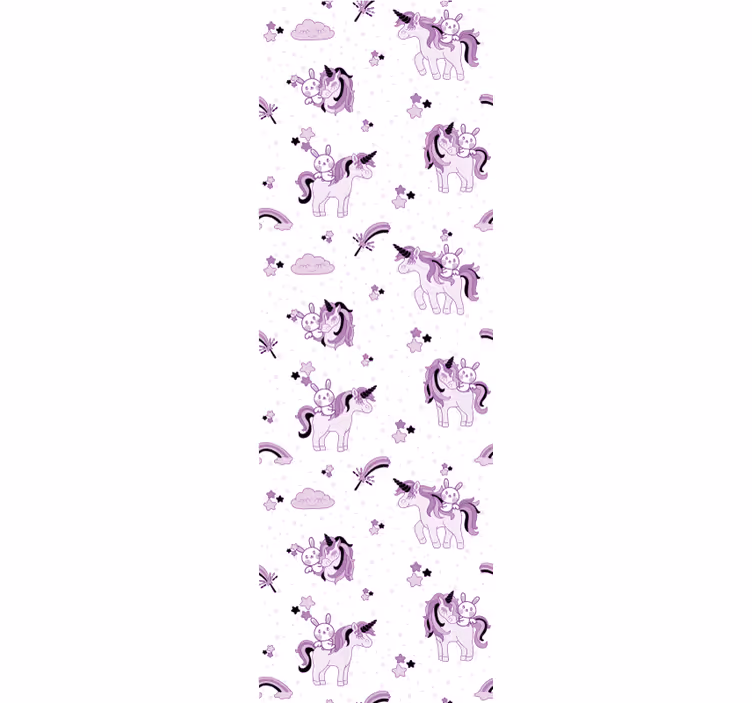 Blind children unicorn and rabbit among stars - TenStickers