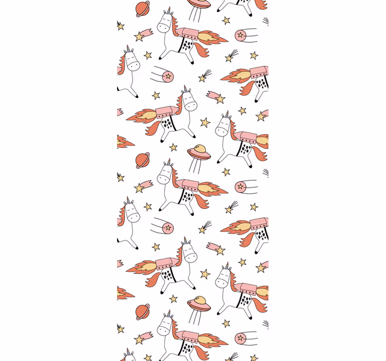 Blind children unicorn pattern with space symbols - TenStickers