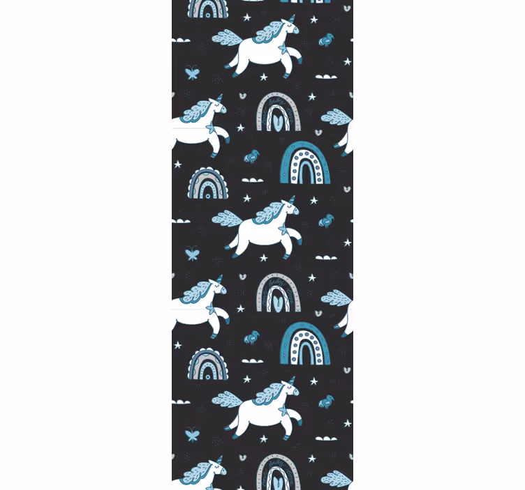 Blind children seamless horses dark pattern - TenStickers