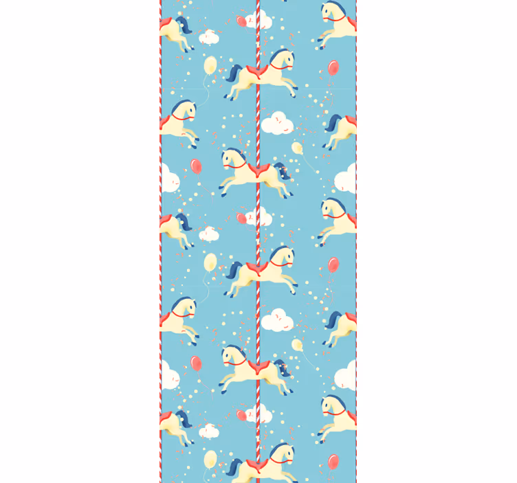 Blind children amusement park horse ride pattern - TenStickers