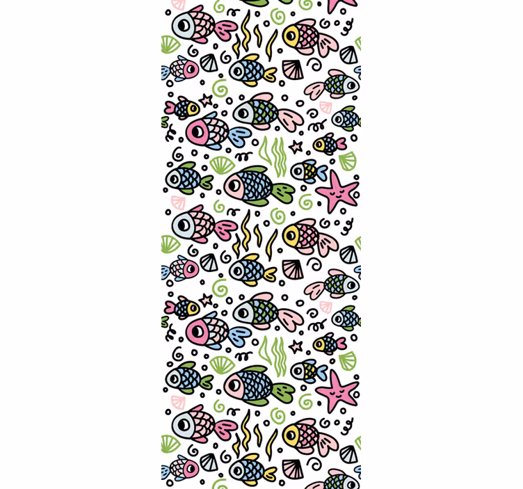 Blind children multicolor fish pattern - TenStickers