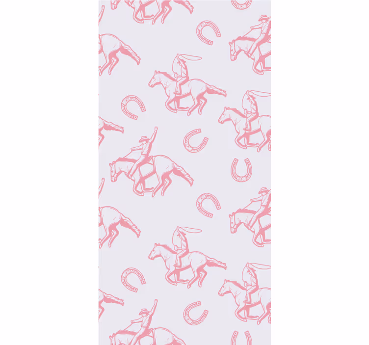 Blind children pink cowboy horse pattern - TenStickers