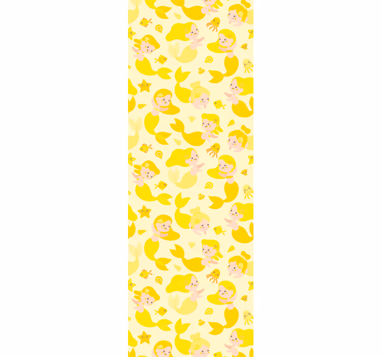 Blind children mermaid child yellow smiling - TenStickers