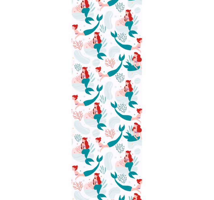 Blind children mermaid with red hair smiling arms out - TenStickers