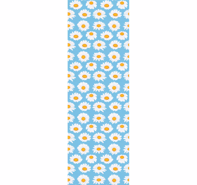 Blind children daisy pattern on light blue background - TenStickers