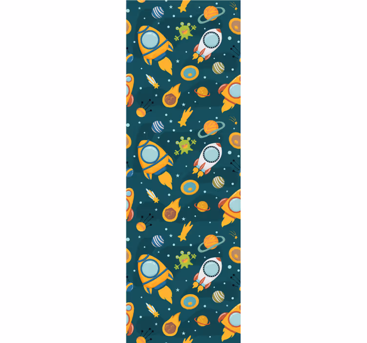 Blind children new planet with funny aliens illustration - TenStickers