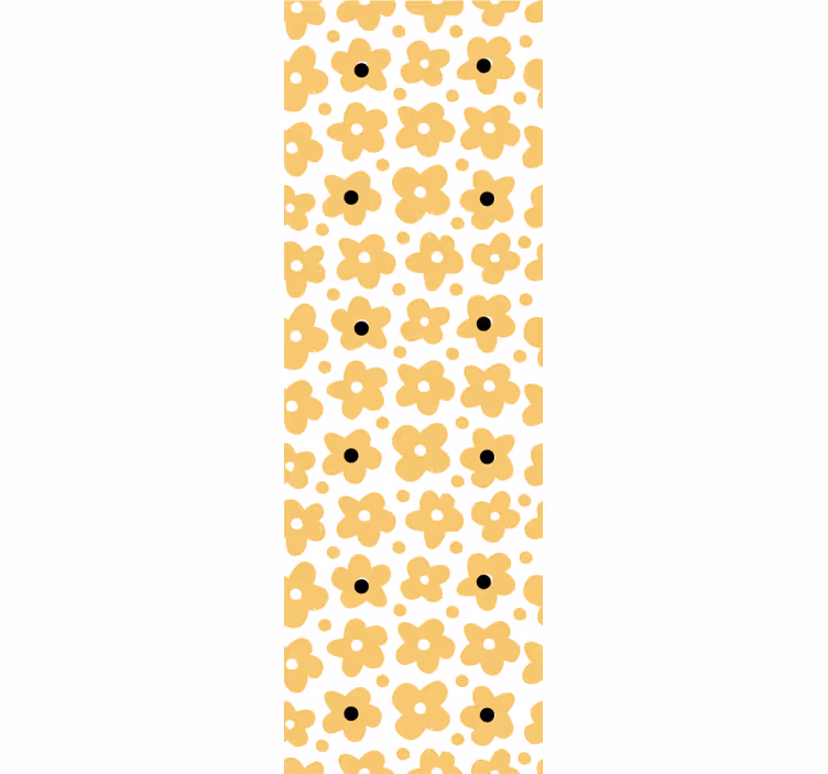 Blind children yellow abstract flower pattern - TenStickers