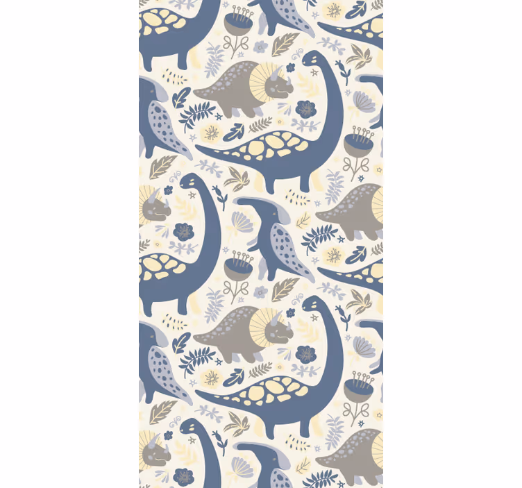 Blind children blue dinosaurs nordic style - TenStickers