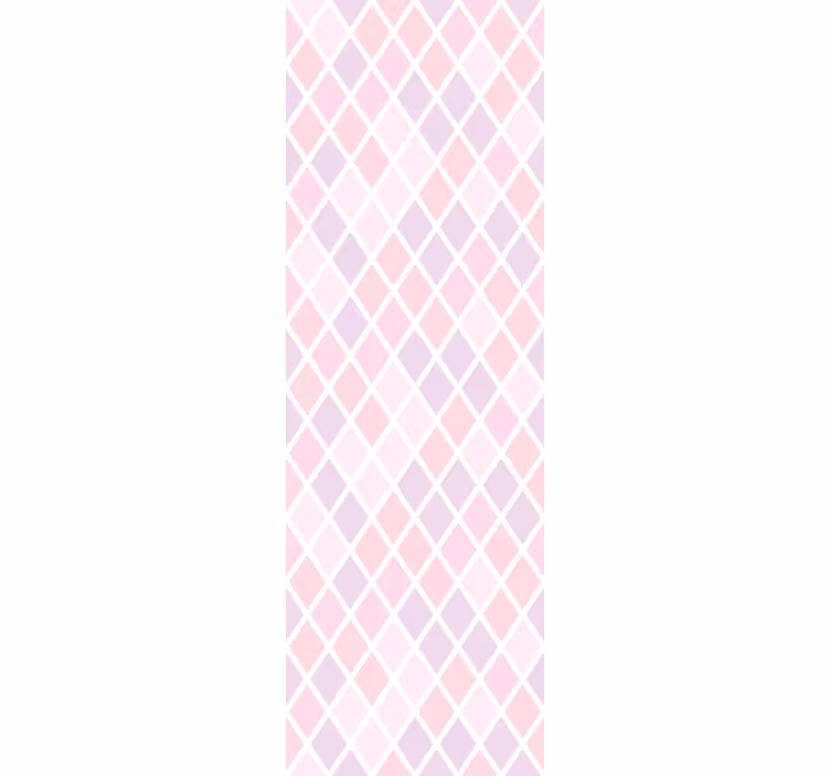 Blind children pink and white rhombuses design - TenStickers