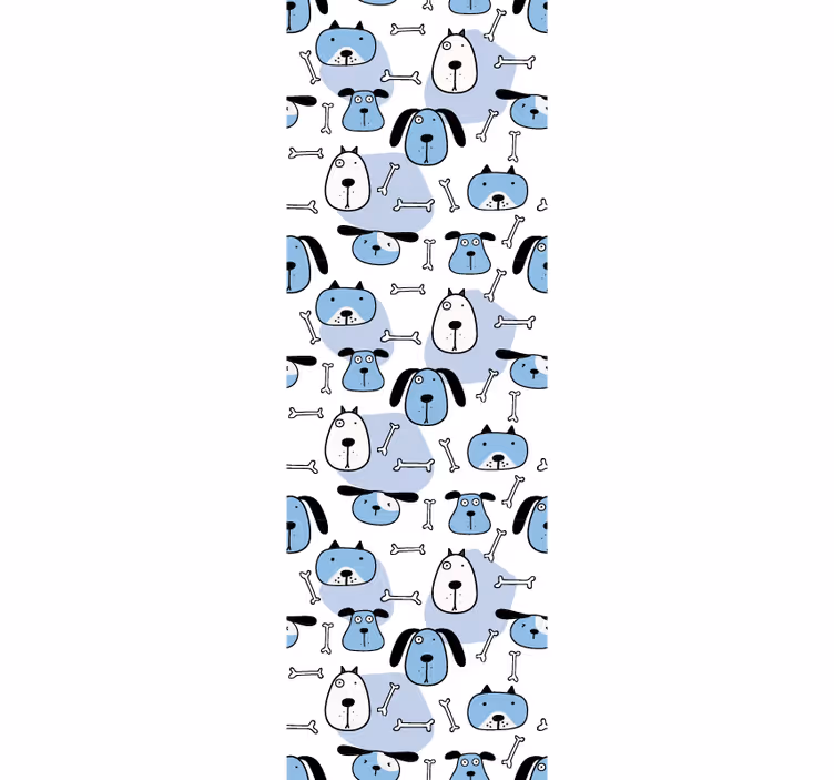 Blind children blue dog pattern - TenStickers