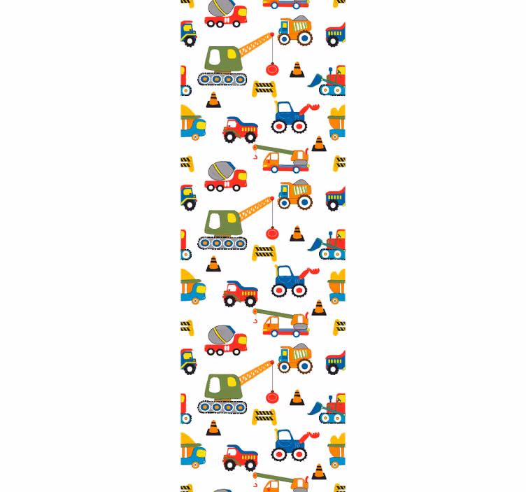 Blind children cute design diggers at work - TenStickers