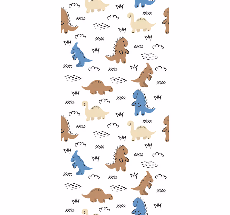Blind children happy blue and brown dinosaurs - TenStickers