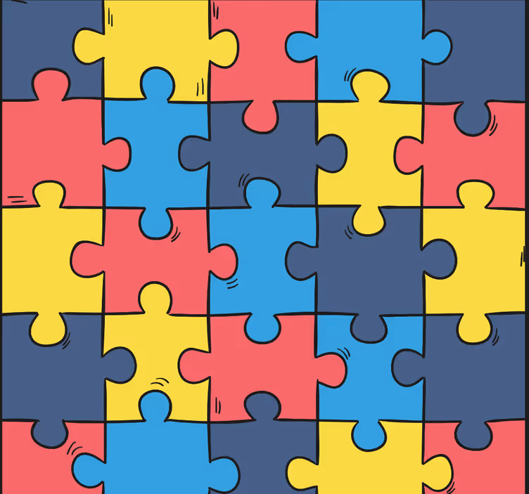 Blind children rainbow puzzle - TenStickers