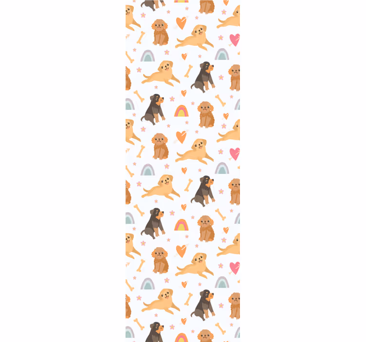 Blind children cute dog and rainbow pattern - TenStickers
